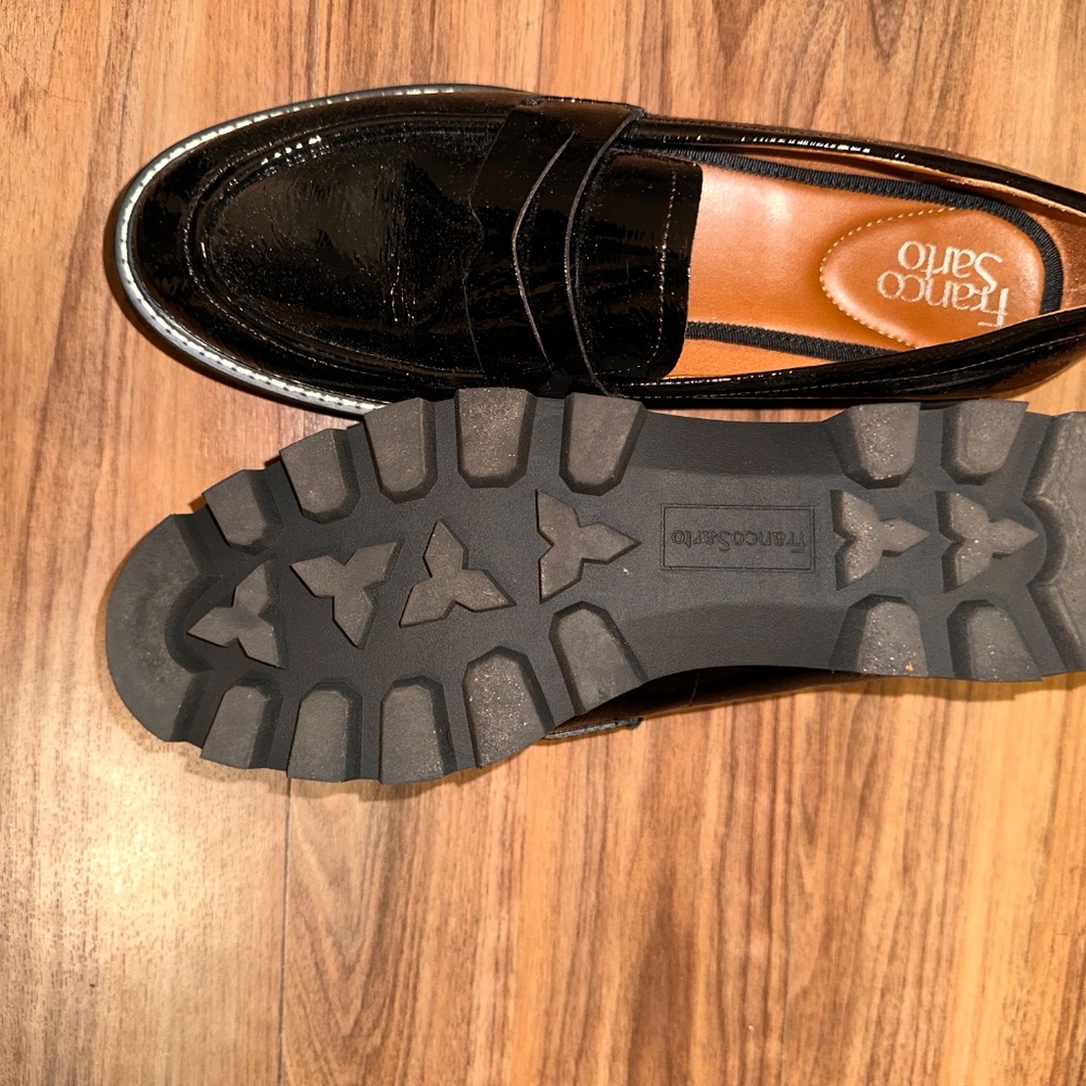 Black Chunky Penny Loafers - Picture 3 of 3